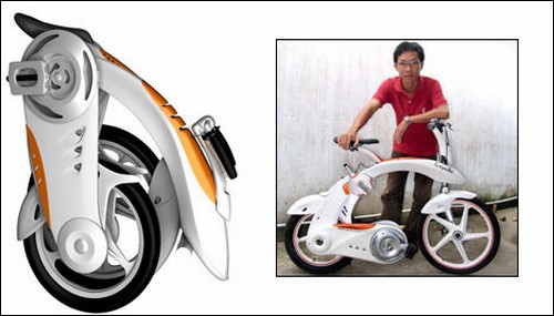Вьетнамский велосипед с электродвигателем.