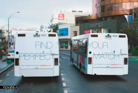 Реклама NZDating.com на автобусе