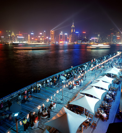 Празднование Нового Года на набережной в Гонконге