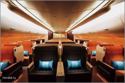 Интерьер салона на Singapore Airlines A380