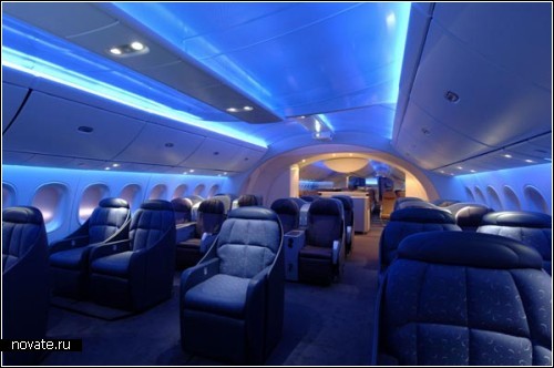 Интерьер салона Boeing 787
